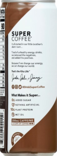 Super Coffee Coconut Mocha Enhanced Coffee Beverage Perspective: left