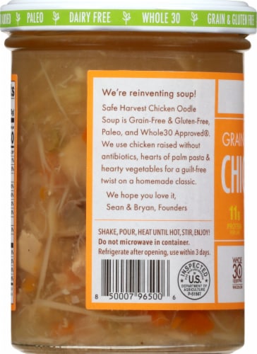 Safe Harvest Grain & Gluten Free Chicken "Noodle" Soup Perspective: left