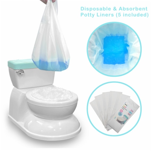 Jool Baby Real Feel Potty - Flushing & Cheering Sounds, Disposable Liners, & Removable Seat Perspective: left