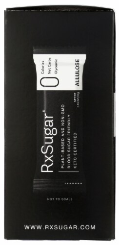 RxSugar® Thirty Stick Pack Carton Perspective: left