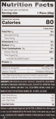 RxSugar® Chocolate Swealthy Snax Perspective: left