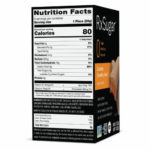 RxSugar® Caramel Swealthy Snax™ Perspective: left