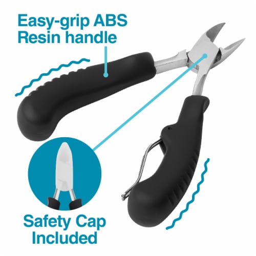 ZenToes Heavy Duty Nail Clippers with Stainless Steel Curved Blade for Ingrown Toenails Perspective: left