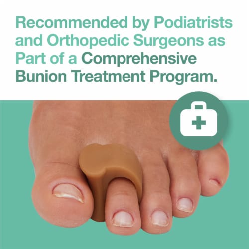 ZenToes Gel Toe Separators - Overlapping Toes, Bunion Corrector and Spacer - 4 Pack (Honey) Perspective: left