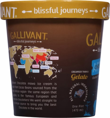 Gallivant® Chocolate Mawa Ice Cream Perspective: left