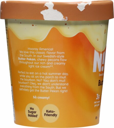 Nick's® Butter PeKan Swedish-Style Light Ice Cream Perspective: left