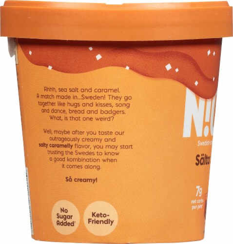 Nick's Salta Karamell Swedish-Style Light Ice Cream Perspective: left