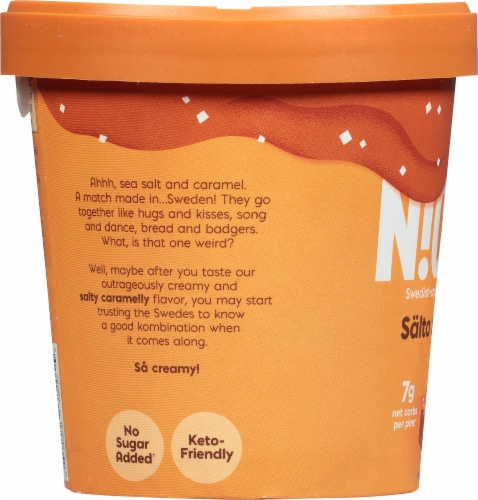 Nick's® Swedish Style Salta Karamell Light Ice Cream Pint Perspective: left