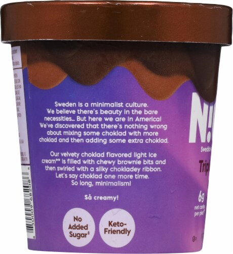 Nick's Swedish-Style Triple Choklad Light Ice Cream Pint Perspective: left