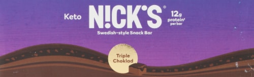 Nick's Triple Choklad Keto Energy Bars Perspective: left