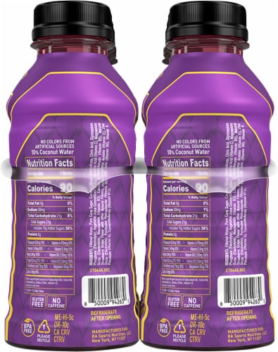 BODYARMOR Super Drink® Mamba Forever Strawberry Grape Sports Drink Perspective: left