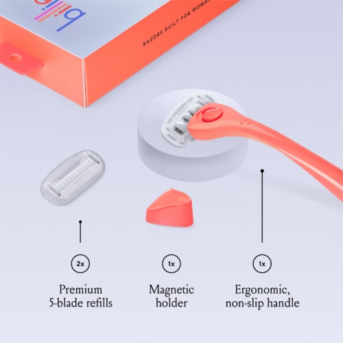 Billie Women's Razor Starter Kit - Coral Perspective: left
