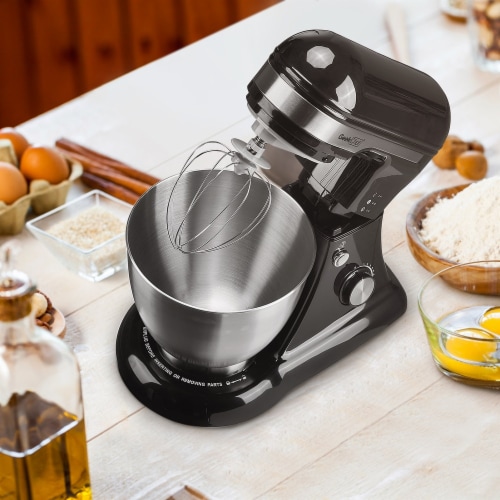 Geek Chef GSM45B Stainless Steel 4.8 Qt Bowl 12 Speed Baking Food Stand Mixer Perspective: left