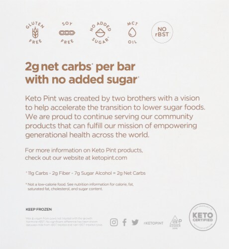 Keto Pint Peanut Butter Ice Cream Bars Perspective: left
