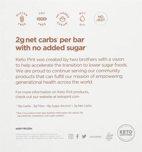 Keto Pint Chocolate Ice Cream Bars Perspective: left