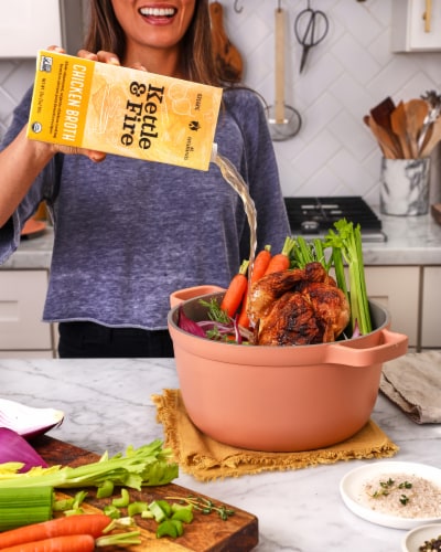 Kettle & Fire Organic Chicken Cooking Broth Perspective: left