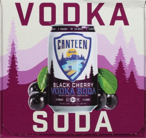 Canteen Spirits Black Cherry Vodka Soda Perspective: left