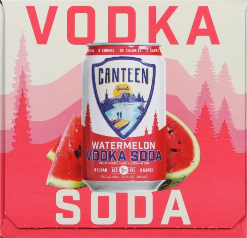 Canteen Spirits Watermelon Vodka Soda Perspective: left