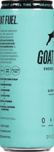 G.O.A.T. Fuel® Energy Drink Gmmy Bear Can Perspective: left