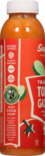Soupergirl™ Traditional Tomato Gazpacho Soup Perspective: left