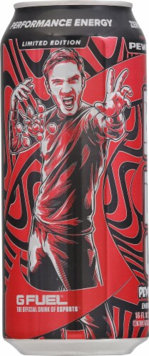 G FUEL Zero Sugar Pewdiepie Lingoberry Energy Drink Perspective: left