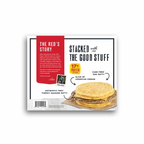 Red's® Egg'Wich Turkey Sausage Sandwich Perspective: left