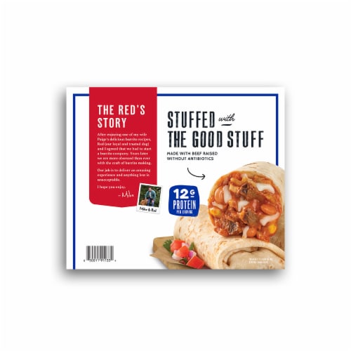 Red's® No Probiotics Steak & Cheddar Burrito Perspective: left