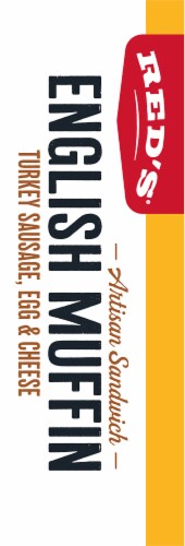 Red's® Turkey Sausage Egg & Cheese Artisan English Muffin Perspective: left