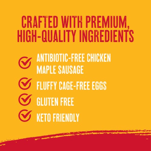 Red's Egg'Wich Chicken Maple Sausage Frozen Breakfast Sandwich Perspective: left