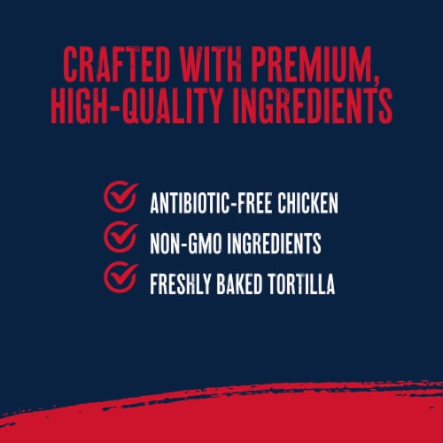 Red's Grilled Chicken & Cheddar Frozen Burrito Perspective: left