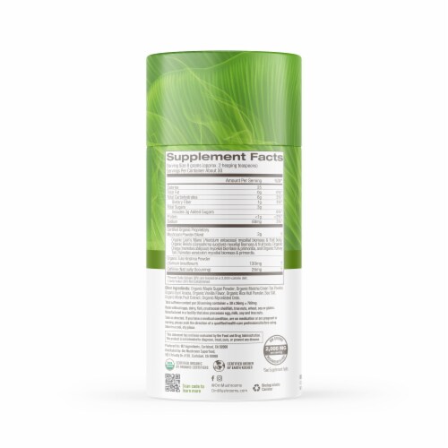 Om® Mushroom Organic Matcha Latte Blend Powder Perspective: left