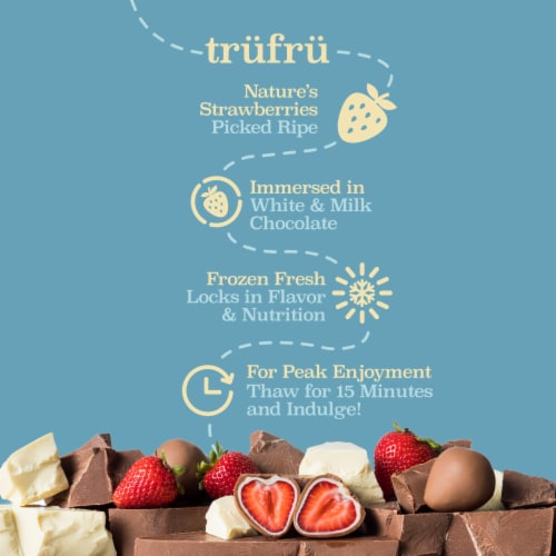 Nature's Strawberries Hyper-Chilled in White & Milk Chocolate Perspective: left