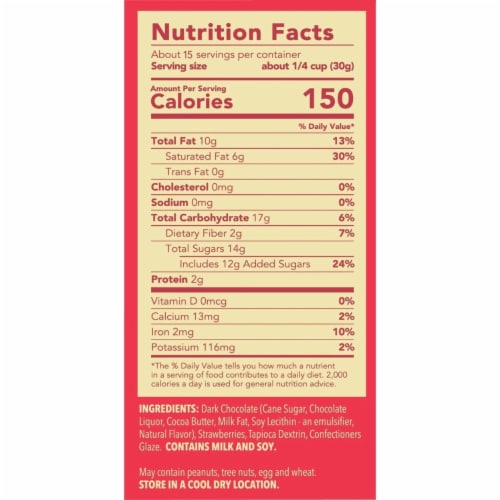 Tru Fru Dark Chocolate Covered Strawberries (16 Ounce) Perspective: left