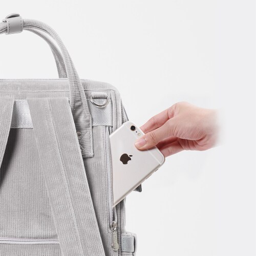 Sunveno Corduroy Diaper Bag Backpack Perspective: left