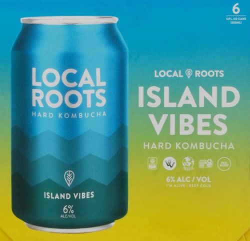 Local Roots Island Vibes Hard Kombucha Perspective: left