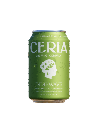 Ceria Indiewave® Alcohol-Free IPA Perspective: left