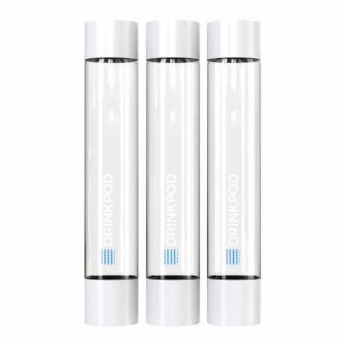 Fizzpod Home Soda Maker with 3 PET Bottles- Directly Carbonates Any Drink Perspective: left