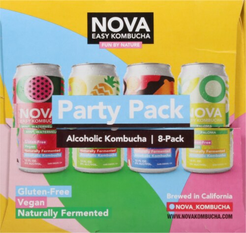 Nova Easy Kombucha Alcoholic Kombucha Party Pack Perspective: left