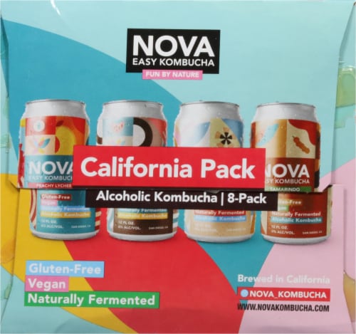 Nova Easy Kombucha Alcoholic Kombucha Party Pack Perspective: left