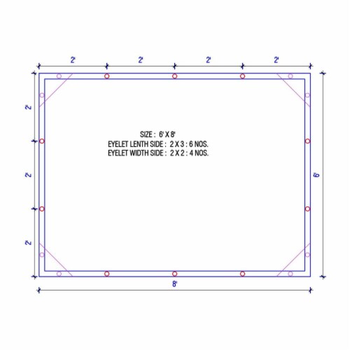 Queen of Tarps 6 x 8 Foot Heavy Duty Weather Proof All Purpose Tarp, Translucent Perspective: left