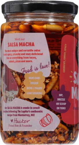 Tia Lupita® Chili Cranberry & Pepitas Salsa Macha Perspective: left