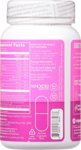 Vital Proteins Beauty Boost Capsules Perspective: left