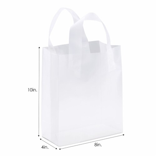 Prime Line Packaging Small Clear Plastic Bags with Soft Loop Handles Gifts  Bulk 50 Pcs 8x4x10, 50 Pcs - Harris Teeter