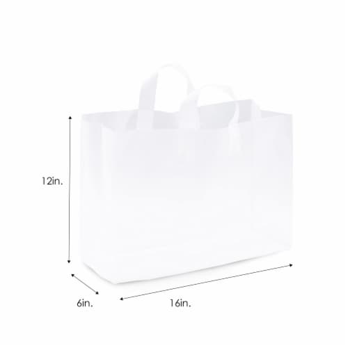 Prime Line Packaging White Gift Bag, Large Paper Bags with Handles