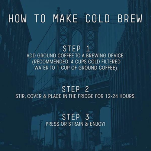 Cold Brew Flavored Coffee, Natural French Vanilla Flavor, 100% Colombian, Dark Roast, 1lb Perspective: left