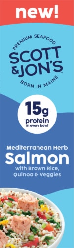 Scott & Jon's™ Mediterranean Herb Salmon & Rice Bowl Perspective: left