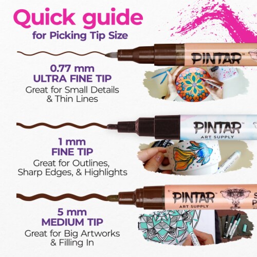 Pintar Skin Tone Paint Pens and Water-Based Marker 20 Pack Set Perspective: left