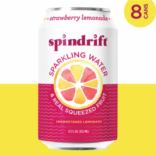 Spindrift® Strawberry Lemonade Sparkling Water Perspective: left