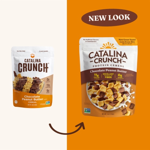 Catalina Crunch® Chocolate Peanut Butter Zero Sugar Cereal Perspective: left