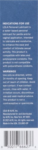 LOLA Personal Lubricant Perspective: left